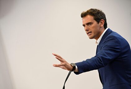 Albert Rivera, durante la rueda de prensa hoy en el Congreso. | EFE