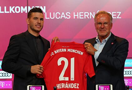 Lucas Hernández durante su presentación con el Bayern. | Cordon Press
