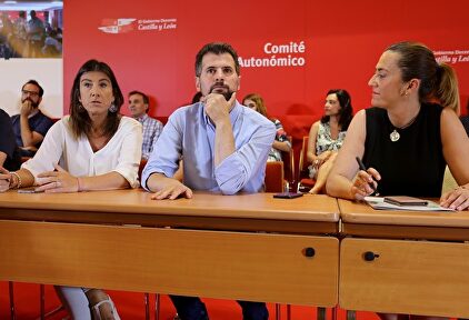 El secretario general del PSOECyL, Luis Tudanca, durante el Comité Autonómico extraordinario | Agencia ICAL