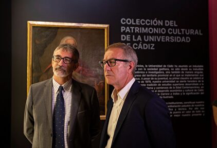 El rector de la Universidad de Cádiz, Francisco Piniella, y el ministro Guirao | EFE