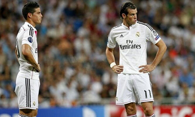 James y Bale, en el Real Madrid. | EFE/Archivo