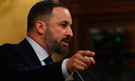 Abascal, en un momento de su intervención. | EFE