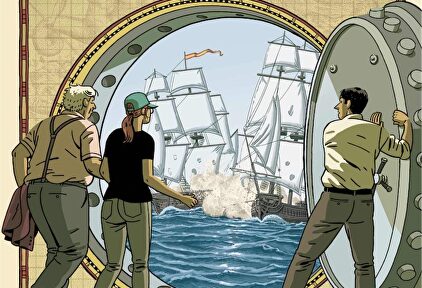 Detalle de la portada 'El tesoro del Cisne Negro' | Astiberri