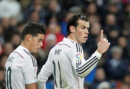 Gareth Bale y James Rodríguez, en un partido con el Real Madrid. | Cordon Press/Archivo