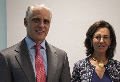 Andrea Orcel y Ana Botín | Europa Press