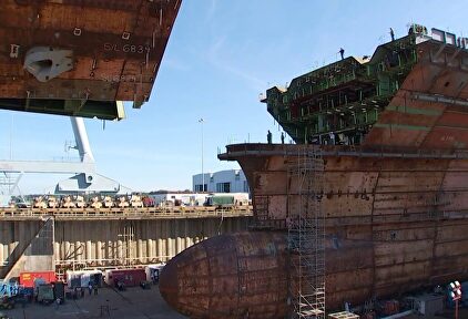 Así se completa la construcción del JFK, uno de los dos mayores portaaviones del mundo