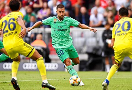 Hazard completó al sesión junto al resto del grupo este martes | EFE