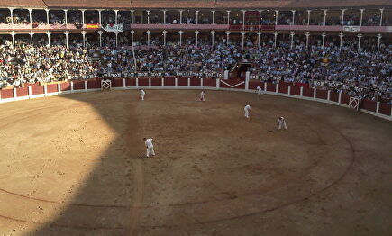Interior de la plaza de toros de El Bibio de Gijón. | Wikipedia