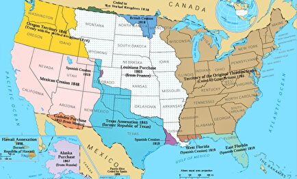 La expansión territorial de Estados Unidos. | Wikipedia