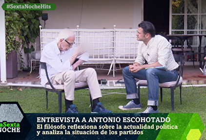 Escohotado e iñaki Gil, en un monento de la entrevista. | LaSexta