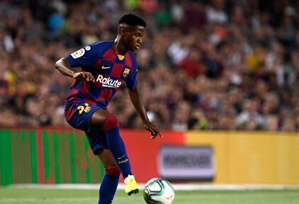 Ansu Fati, en un partido con el Barcelona. | Archivo