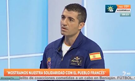 El comandante Marín entrevistado en un televisión de Murcia. | Imagen de TV