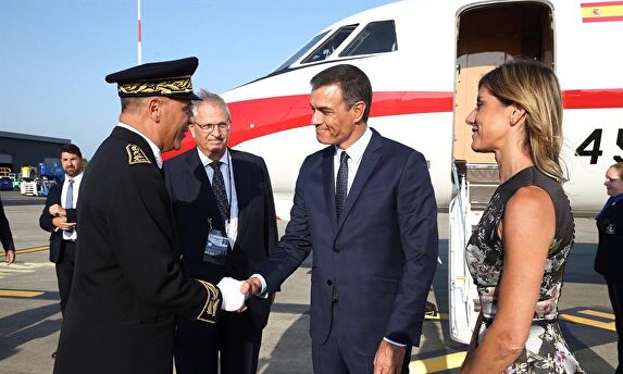 El presidente del Gobierno a su llegada a la cumbre del G7. | EFE