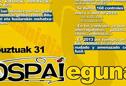 Parte del cartel del Ospa Eguna de 2019 en Alsasua.