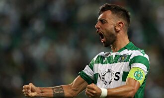 Bruno Fernandes celebra un gol con el Sporting de Portugal. | Cordon Press