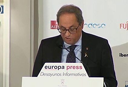 Torra amenaza en Madrid: "no aceptaremos la sentencia y actuaremos en consecuencia"