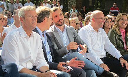 Pablo Casado, junto a Alberto Núñez Feijóo | Paula Justo (Europe Press)