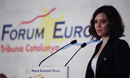 La presidenta de la Comunidad de Madrid, Isabel Díaz Ayuso, este lunes | EFE