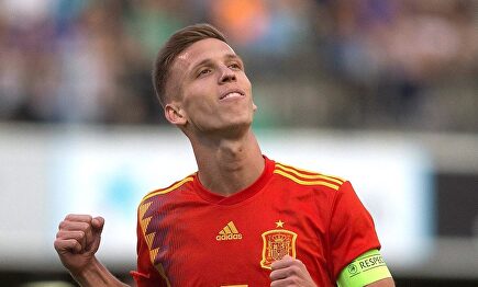 Dani Olmo, con la sub 21 de España. | EFE