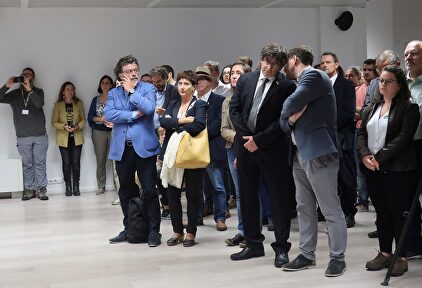 Puigdemont durante un acto en Bélgica. | EFE