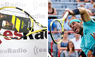 Rafa Nadal y su raqueta en esRadio | Libertad Digital / Cordon Press