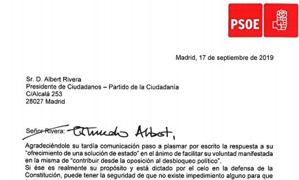 El encabezado de la carta | PSOE
