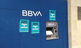 Entidad bancaria señalada por 'tsunami democratic'. | @tsunami_dem