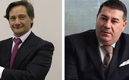 Alejandro Muñoz y el profesor Bastos | Archivo