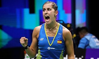 Carolina Marín celebra el pase a la final | Europa Press