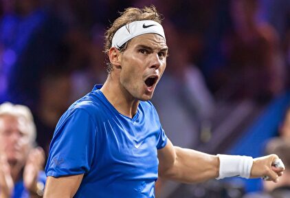 Rafa Nadal, durante la Laver Cup en Ginebra. | EFE