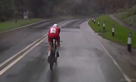 ¿Ciclismo o natación? Increíbles caídas en los Mundiales de Yorkshire