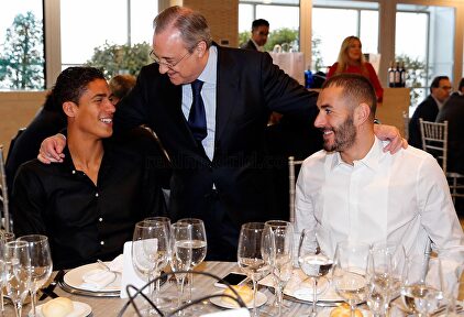 Varane y Benzema en una comida navideña del club | Real Madrid