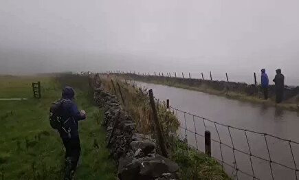 Increíble el estado de la carretera durante el Mundial de Ciclismo