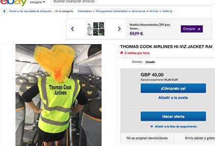 Chaleco de Thomas Cook, a la venta | Alamy