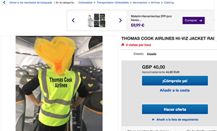 Chaleco de Thomas Cook, a la venta | Alamy