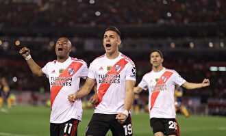 Santos Borré marcó el 1-0 de River. | EFE