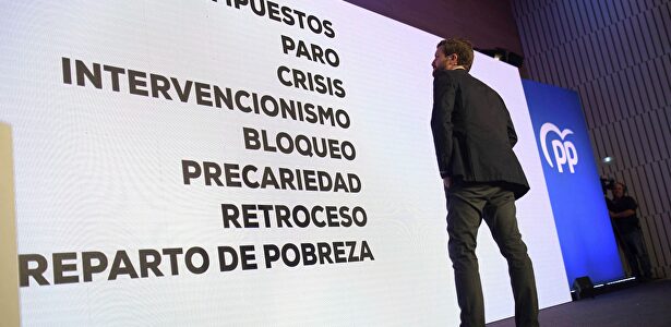 Pablo Casado durante la clausura de la convención del PP Vasco. | EFE