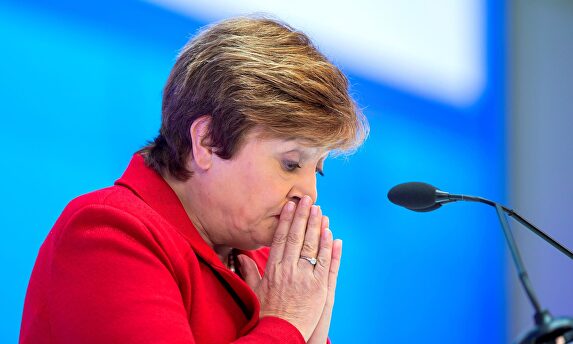 Kristalina Georgieva durante su intervención | EFE