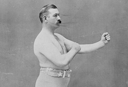 John L. Sullivan, antes del combate ante Kilrain en 1889. | Biblioteca del Congreso de los EEUU