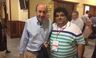 Moreno con Alfredo Pérez Rubalcaba. | Twitter