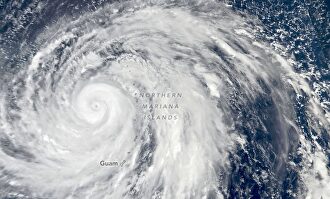 Imagen del Tifón Hagibis. | EFE