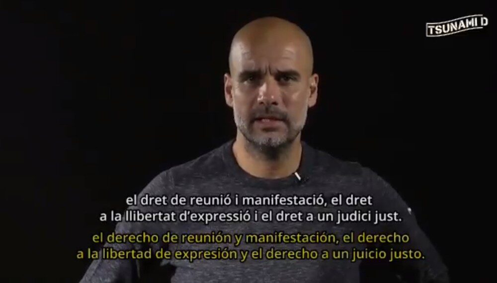 Guardiola difunde un vídeo en nombre de Tsunami Democràtic Guardiola difunde un vídeo en nombre de Tsunami Democràtic