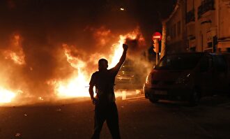 Un CDR, en medio del caos barcelonés | EFE