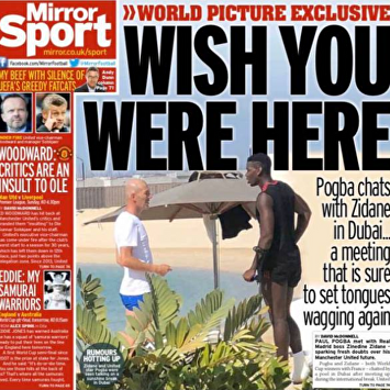 Zidane y Pogba en Dubai. | Daily Mirror