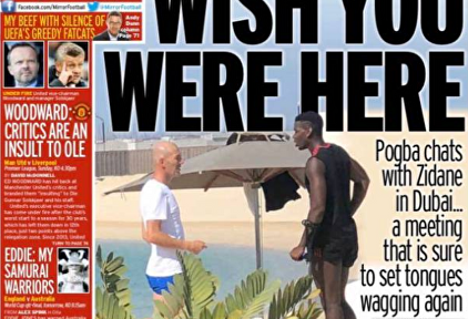 Zidane y Pogba en Dubai. | Daily Mirror