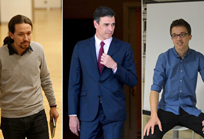 Pablo Iglesias, Pedro Sánchez e Íñigo Errejón | Cordon Press