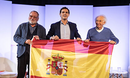 Savater, Rivera y Boadella durante el acto | Pedro Raíz