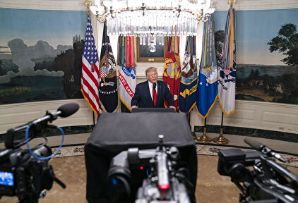 El presidente de Estados Unidos, Donald Trump, anuncia la muerte del líder del Estado Islámico. | EFE