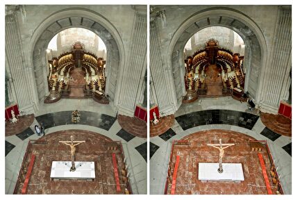 Así ha quedado la basílica del Valle de los Caídos tras la exhumación de Franco