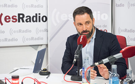 Santiago Abascal en una imagen de archivo durante una entrevista en esRadio | David Alonso Rincón